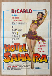 1951 Hotel Sahara Movie One Sheet War Comedy Yvonne De Carlo