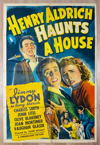 1943 Henry Aldrich Haunts a House One Sheet Movie Paramount Comedy Jimmy Lydon
