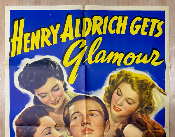 1943 Henry Aldrich Gets Glamour One Sheet Movie Paramount Comedy Jimmy Lydon