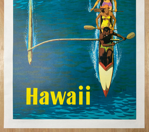 c.1960 United Air Lines Hawaii by Stan Galli Outrigger Canoe Airlines