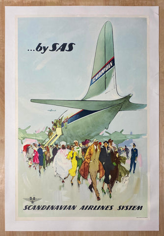 c.1955 …by SAS Scandinavian Airlines System Otto Nielson World Travel