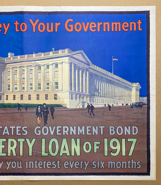 1917 Lend Your Money To The Government Second Liberty Loan Treasury Building Washington D.C.