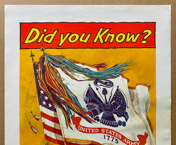 c.1950s Did You Know? Men In The Know Re-Up U.S. Army Flag History Cold War Era