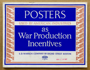 1942 Posters Used By American Industries As War Production Incentives S.D. Warren Co Catalog