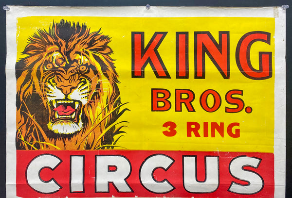 1972 King Bros. 3-Ring Circus Lion Rock Island Milan Illinois