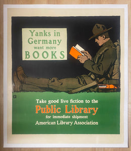 c.1918 Yanks in Germany Want More Books Library War Service Charles Buckles Falls