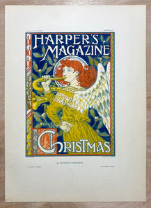1896 Harpers Magazine Christmas by Eugene Grasset Les Affiches Etrangéres