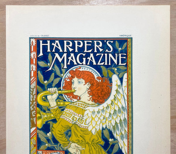 1896 Harpers Magazine Christmas by Eugene Grasset Les Affiches Etrangéres