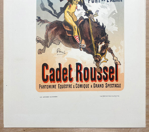 1886 Hippodrome Au Pont De L’Alma Cadet Roussel Jules Cheret Les Affiches Illustrees