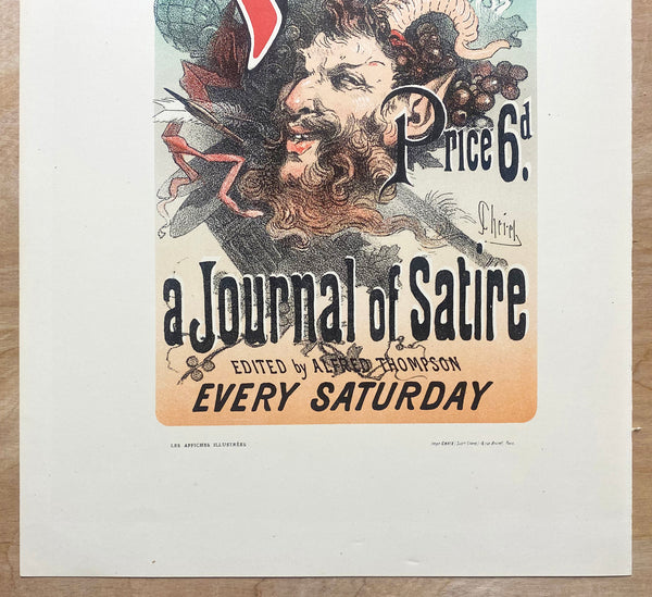 1896 Pan a Journal of Satire by Jules Cheret Les Affiches Illustrees