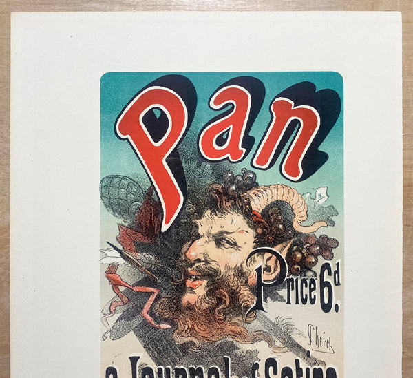 1896 Pan a Journal of Satire by Jules Cheret Les Affiches Illustrees
