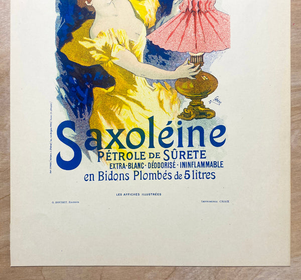 1895 Saxolene Petrole De Surete Jules Cheret Les Affiches Illustrees