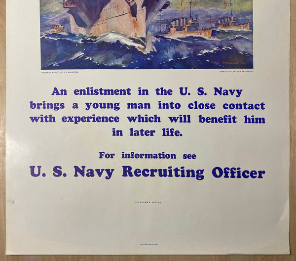 1935 Contact! USS Saratoga Aircraft Carrier Hornet's Nest Arthur Beaumont Navy