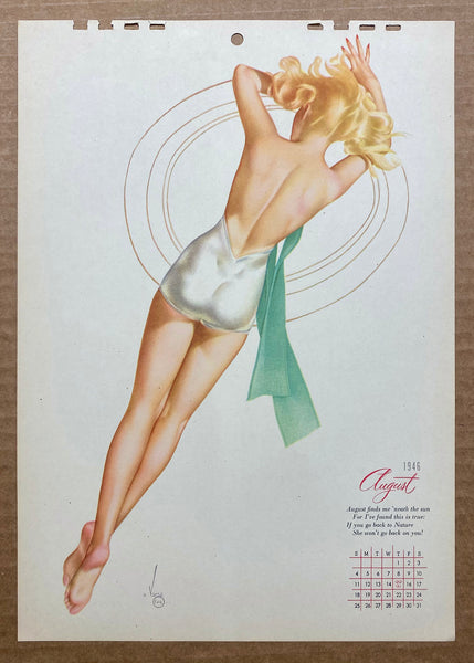 1946 Esquire Calendar Alberto Vargas Varga Pinup Girl All 12 Monthly Sheets Vintage