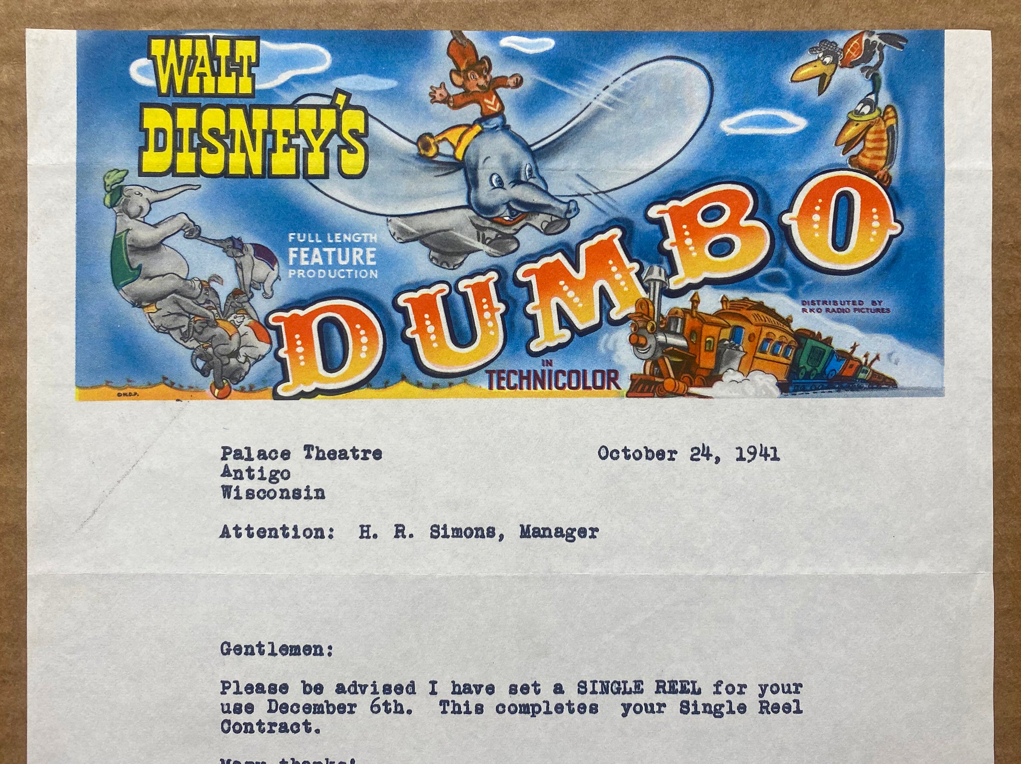 Dumbo Rko Affiche De Dumbo 1941 Dumbo (1941) Poster US 397*639px