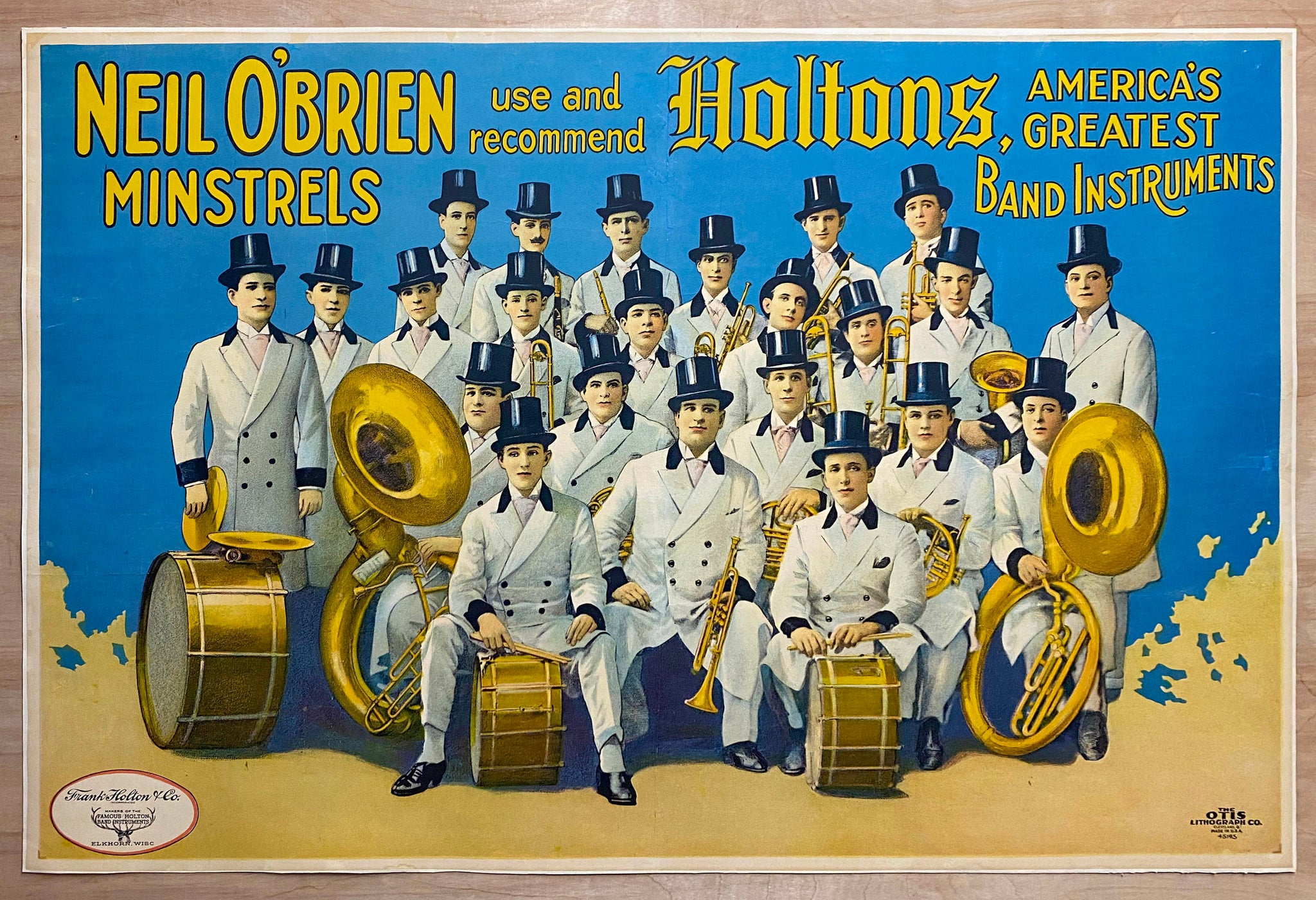 c.1919 Neil O’Brien Minstrels Use and Recommend Holton Band Instruments