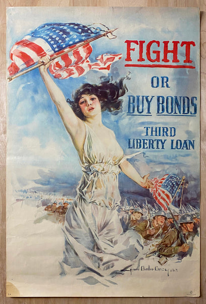 1918 Fight or Buy Bonds Third Liberty Loan by Howard Chandler Christy