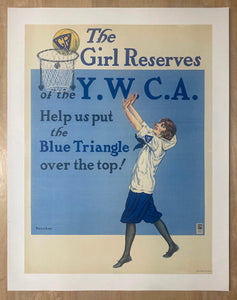 1918 Girl Reserves of the Y.W.C.A. by Edward Poucher Basketball YMCA WWI