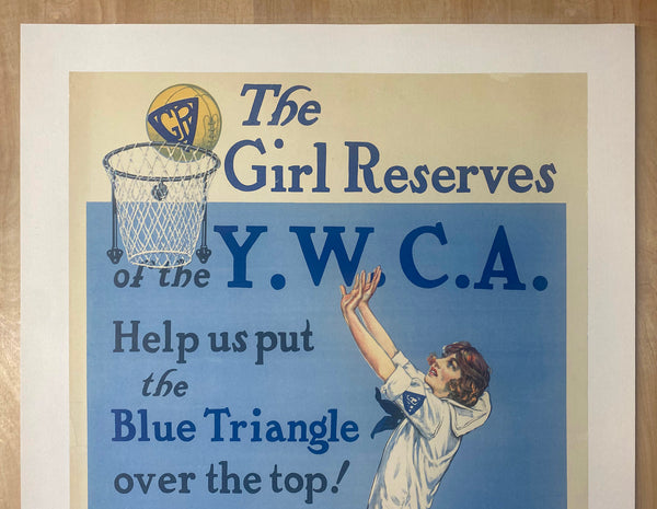 1918 Girl Reserves of the Y.W.C.A. by Edward Poucher Basketball YMCA WWI