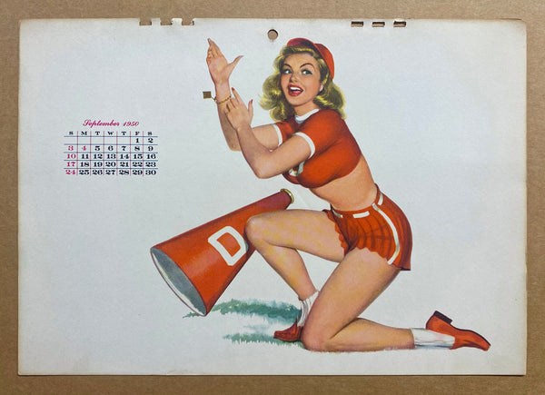 1950 Esquire Pinup Girl Calendar by Al Moore All 12 Monthly Sheets Vintage