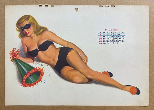 1950 Esquire Pinup Girl Calendar by Al Moore All 12 Monthly Sheets Vintage