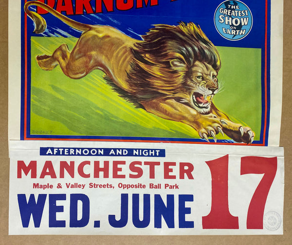 c.1950 Ringling Bros. and Barnum & Bailey Circus Bill Bailey Tiger Lion