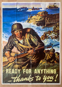 1943 Ready For Anything Thanks To You! US Army Ordnance Keep Em Shooting Amos Sewell