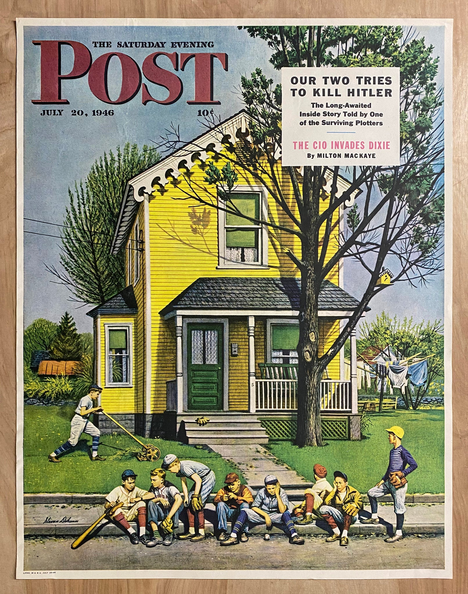 1946 Saturday Evening Post Newsstand Baseball Stevan Dahanos