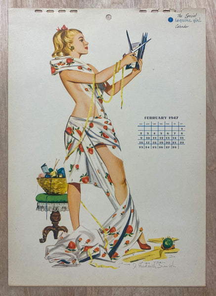 1947 Esquire Pinup Girl Calendar by J Frederick Smith All 12 Monthly Sheets Vintage