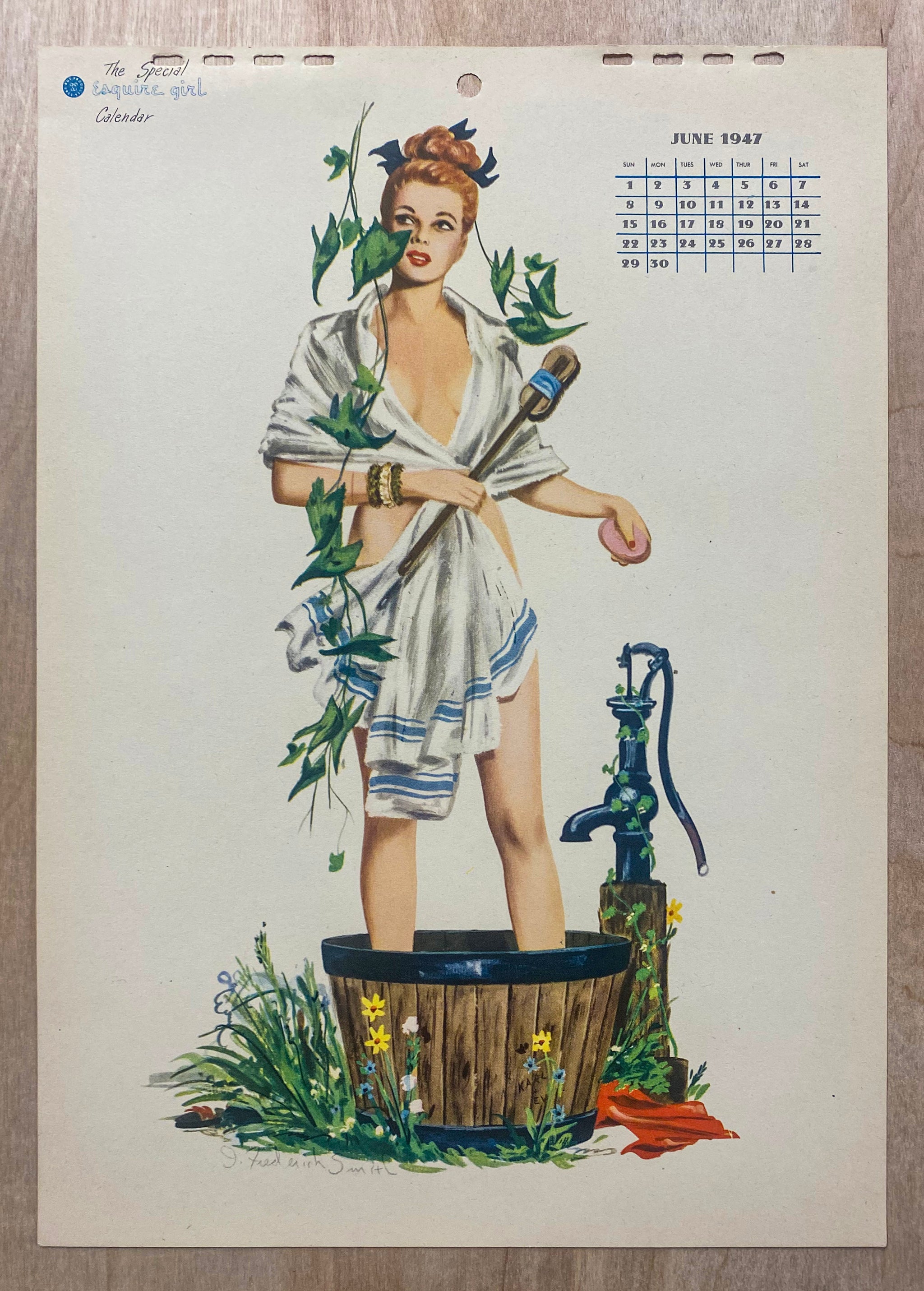 1947年 Esquire CALENDAR ヴィンテージ 1947 Esquire Pinup Girl Calendar by J Frederick Smith All 12