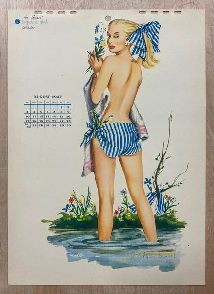 1947 Esquire Pinup Girl Calendar by J Frederick Smith All 12 Monthly Sheets Vintage