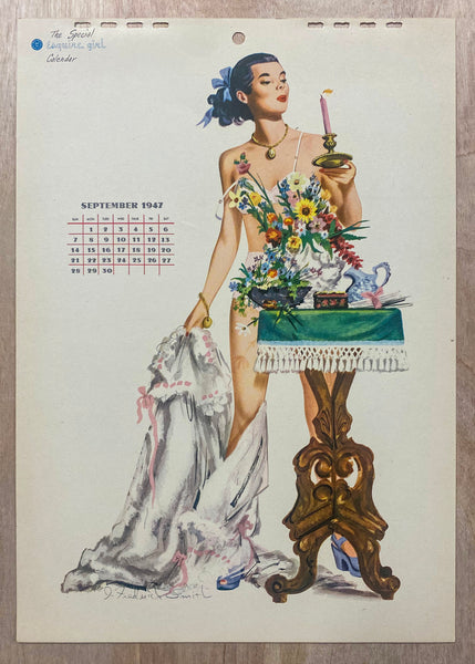 1947 Esquire Pinup Girl Calendar by J Frederick Smith All 12 Monthly Sheets Vintage