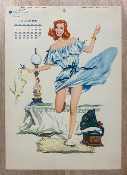 1947 Esquire Pinup Girl Calendar by J Frederick Smith All 12 Monthly Sheets Vintage