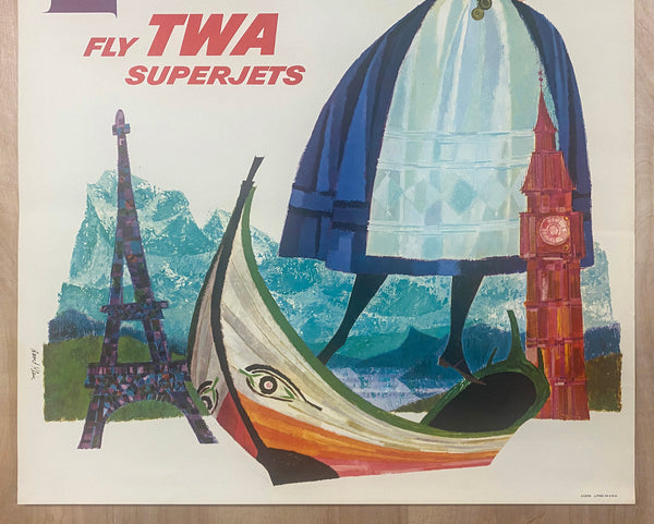 c. 1960s Europe Fly TWA Superjets by David Klein Airline Travel