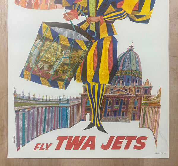 c. 1960s Rome Fly TWA Jets by David Klein Swiss Guard