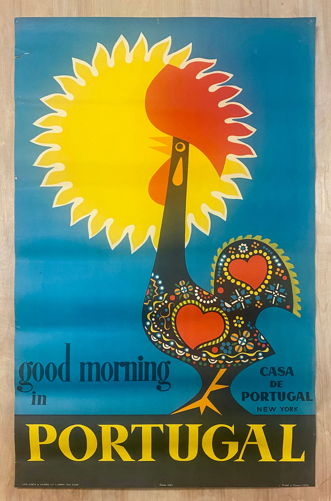 1959 Good Morning In Portugal Travel Barcelos Cockerel