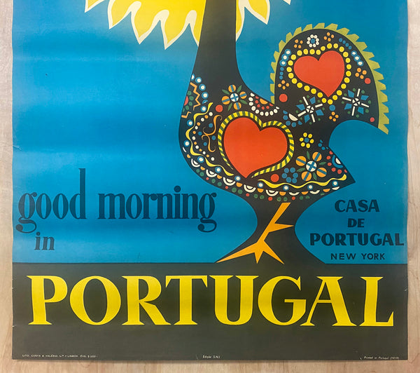 1959 Good Morning In Portugal Travel Barcelos Cockerel