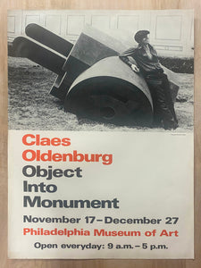 1972 Claes Oldenburg Object Into Monument Exhibit Philadelphia Museum of Art`