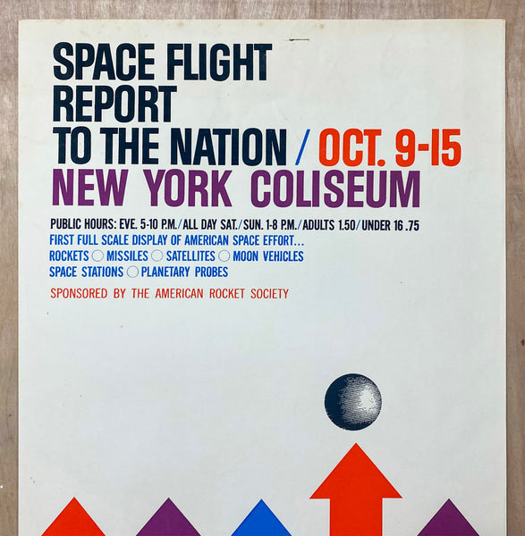 1961 Space Flight Report To The Nation New York Coliseum American Rocket Society