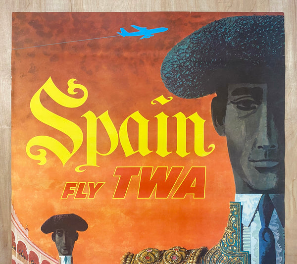 c.1960s TWA Spain by David Klein Matadors Vintage Original VG+