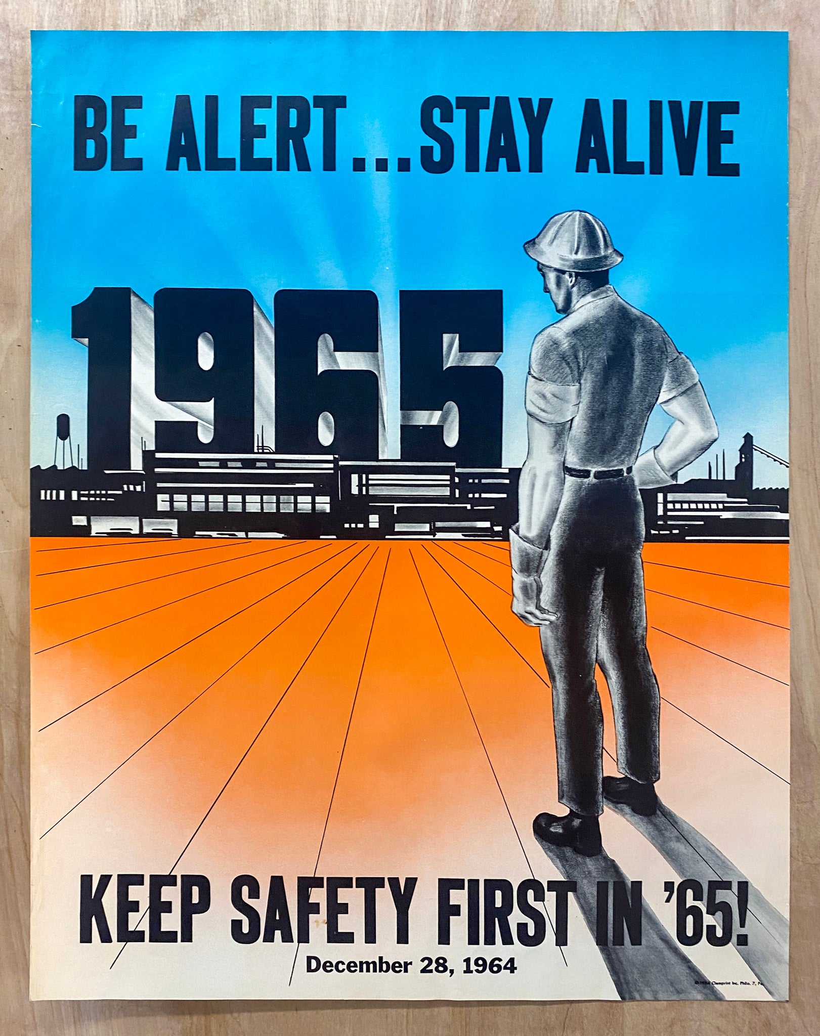 1964 Be Alert Stay Alive in 1965 Clemprint Workplace Safety