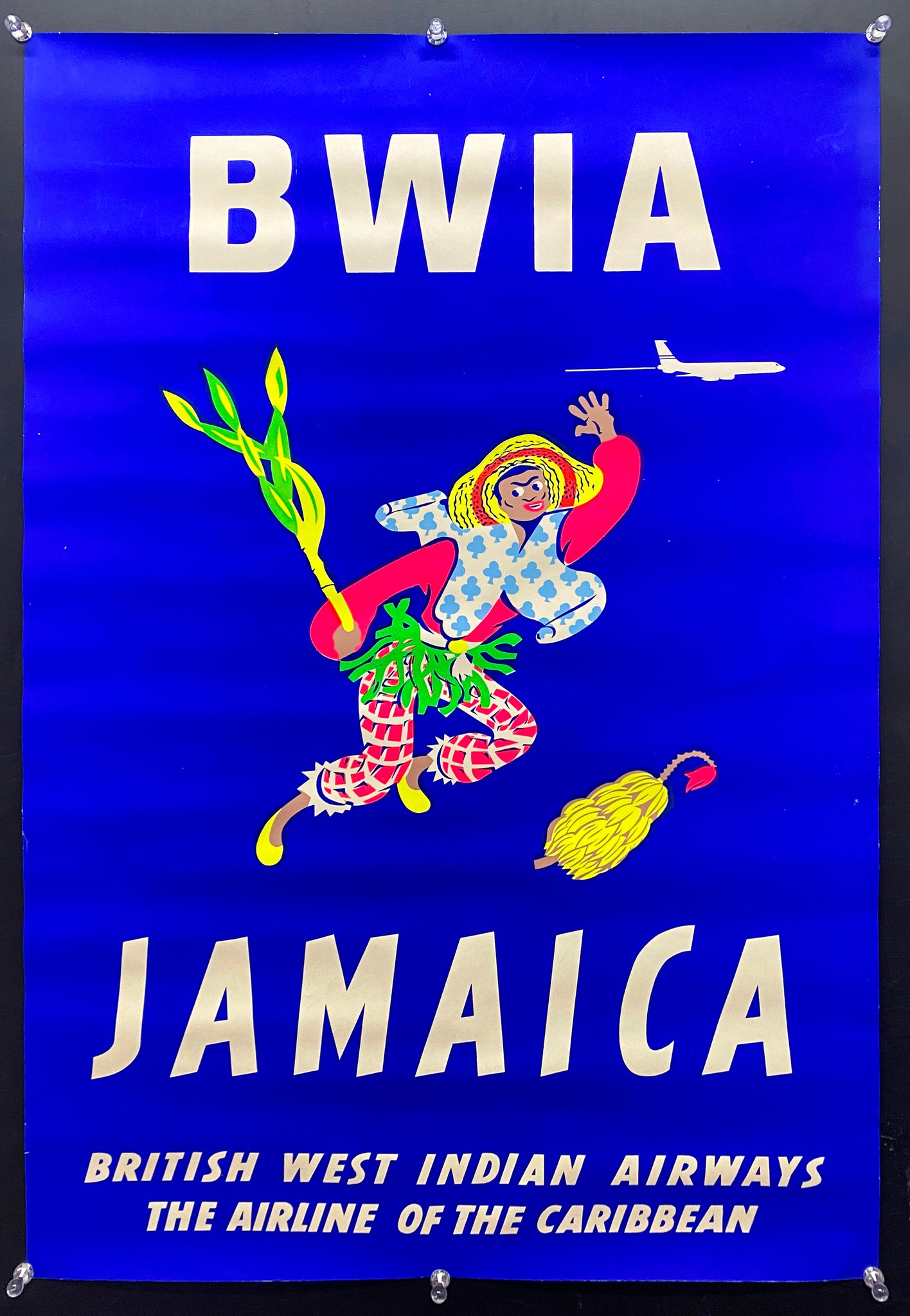 c.1950s BWIA JAMAICA British West Indian Airways Caribbean Aldo Cosomati