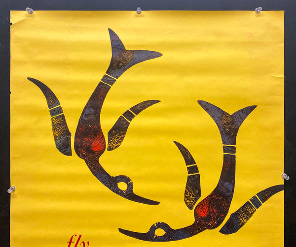 1961 Fly BOAC Peru British Overseas Airways Corporation Pre-Columbian Birds