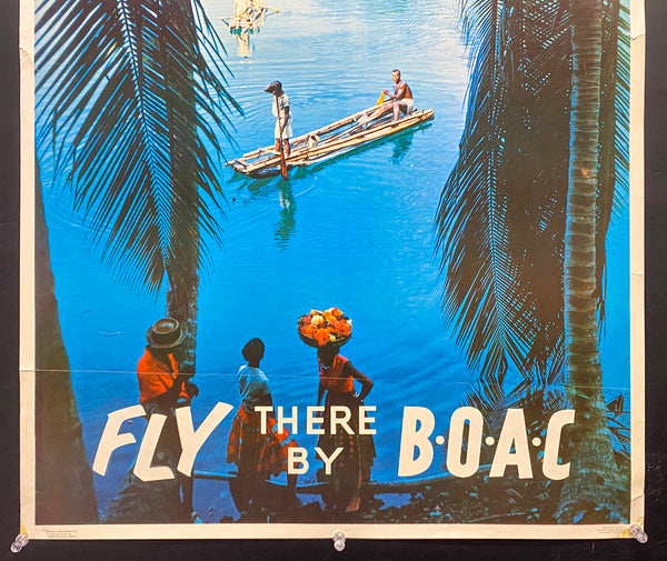 c.1959 Jamaica West Indies Fly There By BOAC Airline Travel Caribbean