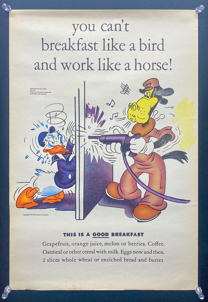 1943 You Can't Eat Like A Bird And Work Like A Horse Disney Studios WWII