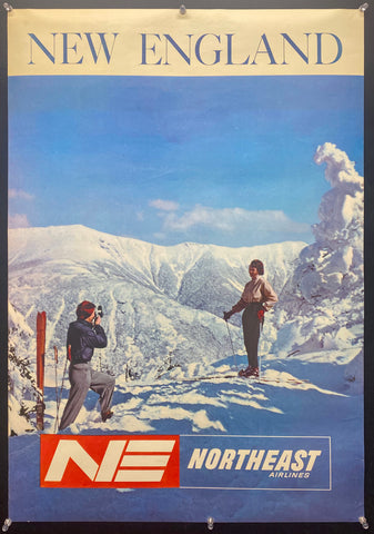 c.1959 Northeast Airlines New England Ski Skiing