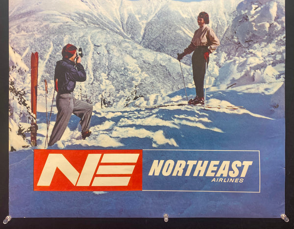 c.1959 Northeast Airlines New England Ski Skiing