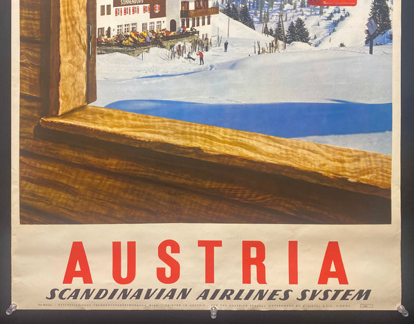 1960 Ski Austria for $4 A Day Scandinavian Airlines SAS Skiing