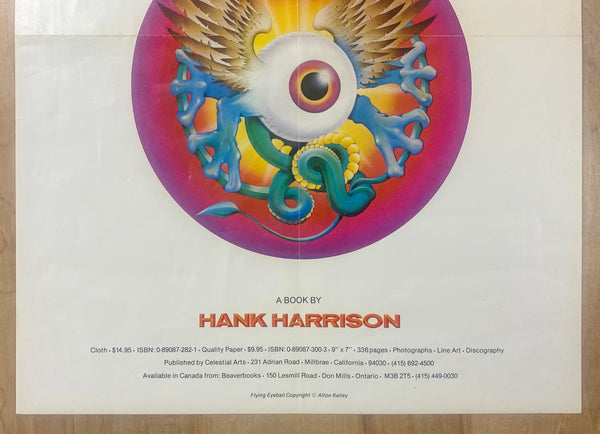 1980 The Dead Hank Harrison Grateful Dead Book Promo Poster Alton Kelley