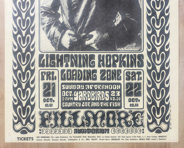 1966 Grateful Dead Yardbirds Bill Graham Fillmore Psychedelic BG-32